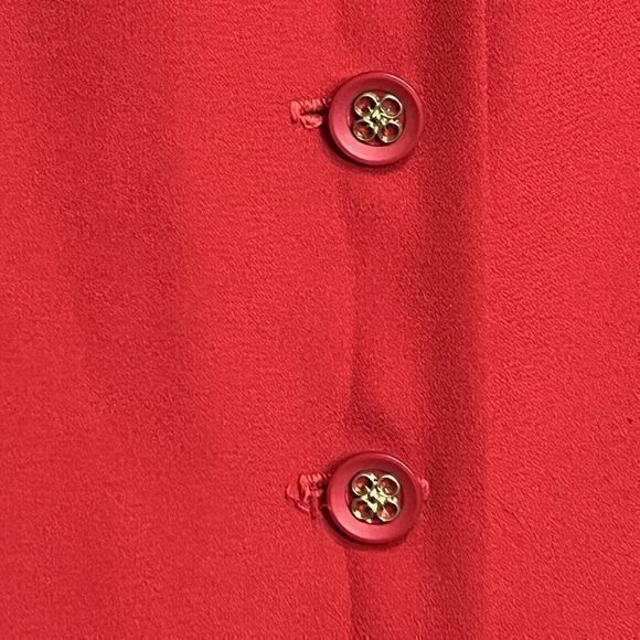 Studio C Vintage Classic Collection Red Long Sleeve Button Up Blouse Size 16 - Picture 3 of 6